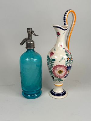 BRASSERIE de CHATEAUROUX. Siphon en verre coloré. - Photo 1