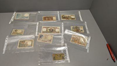 a lot of different types of stamps on the table