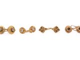 un ensemble de cinq paires de boucles d'oreilles en or et diamants