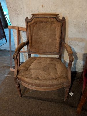 Fauteuil Style Louis XVI - Garniture à restaurer - Lot vendu…