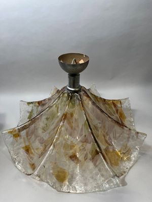 MURANO, Grande suspension en verre soufflé et inclusions à c… - Photo 1