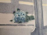 a painting of a bouquet of flowers on the ground