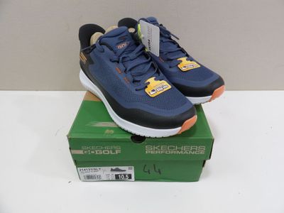 men ' s nike air max sneakers in blue and orange on a box