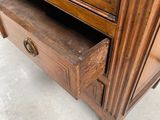 an image of a wooden dresser with two drawers