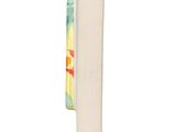 a white pole with a sign on it on a white background