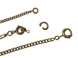 three pieces of brass chain with a clasp and a clasp