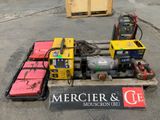 de nombreux types de machines différents sur une palette