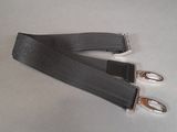 a black lanyard with a silver buckle on it