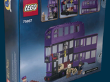 a box of legos that has a purple double decker bus