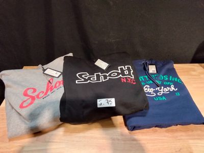 Lot de 3 sweats à capuche Schott Taille XL
