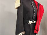 costume worn by a man in a military uniform on a mannequin stand