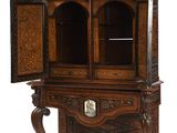 an image of a cabinet with a clock on it