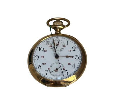gros plan d'une montre de poche sur fond blanc