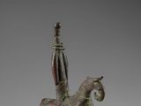 bronze figurine of a horse and rider
