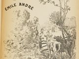 an old book with a picture of a man riding a horse