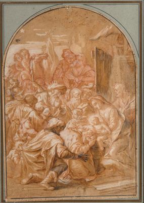 an image of a painting of a group of people in a room