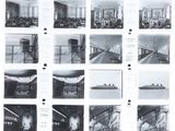 plusieurs photographies en noir et blanc d'un bâtiment comportant de nombreuses fenêtres