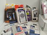 a lot of cell phones that are sitting on a table