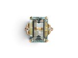 an aquamarinee and diamond ring, by van cleef