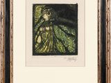 une image d'un tableau représentant une femme en robe verte