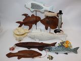 de nombreuses espèces de poissons sur fond blanc