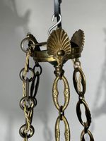 Suspension électrifiée en tôle patinée verte et bronze doré … (photo 3)
