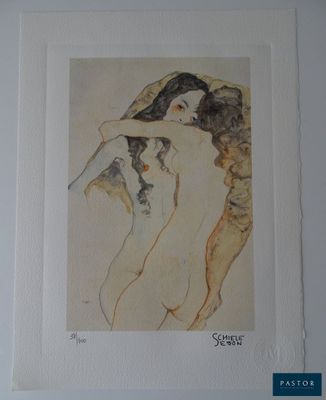 a picture of a painting of a nude woman on a wall