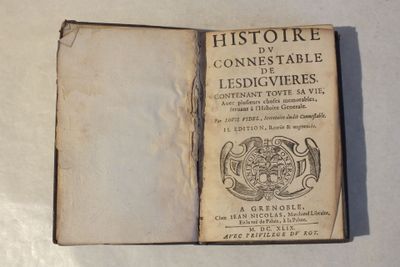 VIDEL (Louis) : « Histoire du Connestable de Lesdiguières co…