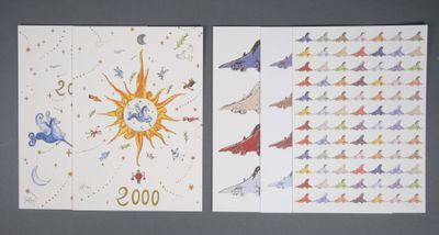 CONCORDE Réunion des 5 menus série Jean BOGGIO, New-York - P…