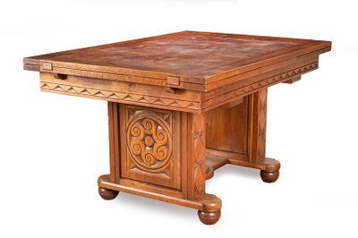 Jean GORON (XXe) Table à allonges néo-celtique