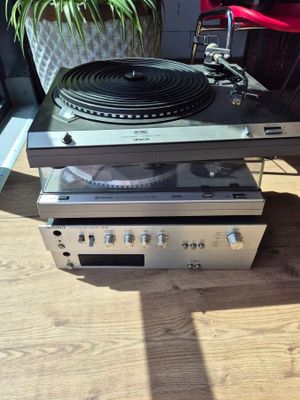 un plateau tournant posé sur un tourne-disque