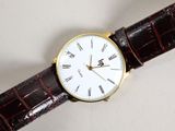 gros plan d'une montre-bracelet avec des chiffres romains