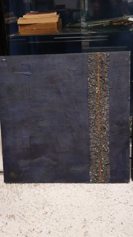 C. TZEY :  composition abstraite, technique mixte, signée en bas ...