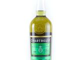 a bottle of chartreuse irish whiskey on a white background