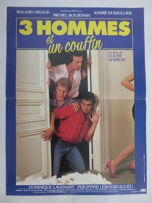 une affiche du film « 3 hommes et un coulit »