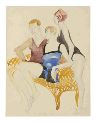 IRINA STENBERG (1905–1985) Bathers on a Bench