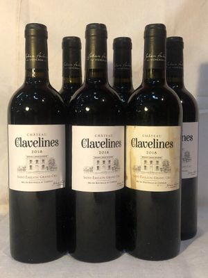 6 bouteilles de Saint-Emilion Grand Cru, Château les Clavelines, 2018, - Photo 1