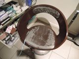 a toilet with a seat made out of a toilet seat