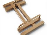 a gold cross on a white background with a white background