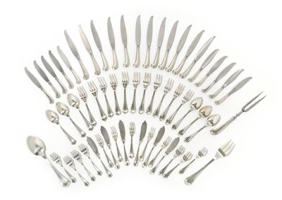 MENAGERE en argent modèle « SAN MARCO » comprenant :