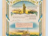 an old postcard with a picture of the statue of liberty on it