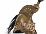 an image of a helmet with a horse ' s head on it