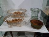 three baskets that are sitting on a table