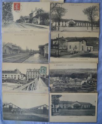 8 CPA ESSONNE (91) : gares - Photo 1