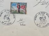 a picture of a postcard with stamps on it