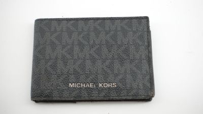 Portefeuille Michael Kors noir orné d'un logo doré