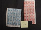 two stamps with a picture of a man on them on a black background