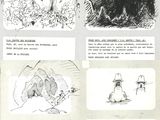 une image représentant une page de livre avec des dessins de personnes et d'animaux