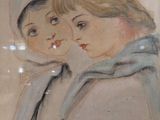 an image of a painting of two children in a room