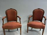 pair of louis xvi style armchairs